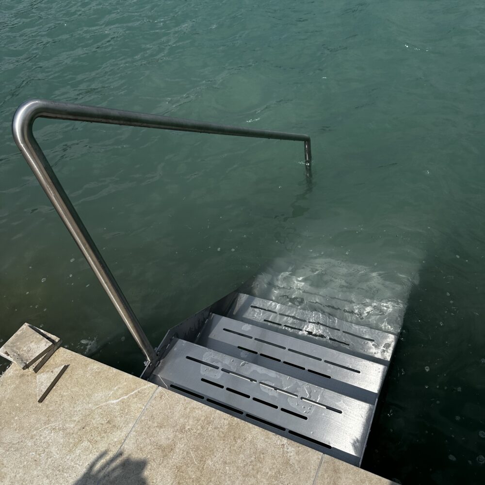Seetreppe in Edelstahlausführung